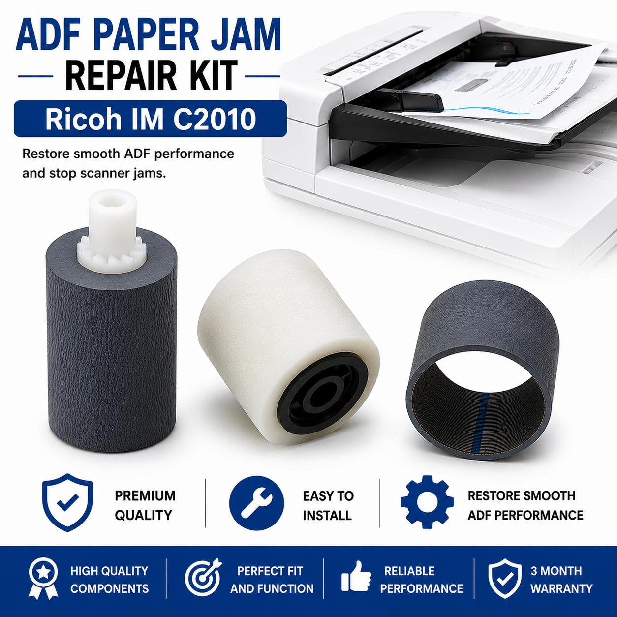 ADF Paper Jam Repair Kit / ADF Maintenance Kit for Ricoh IM C2010
