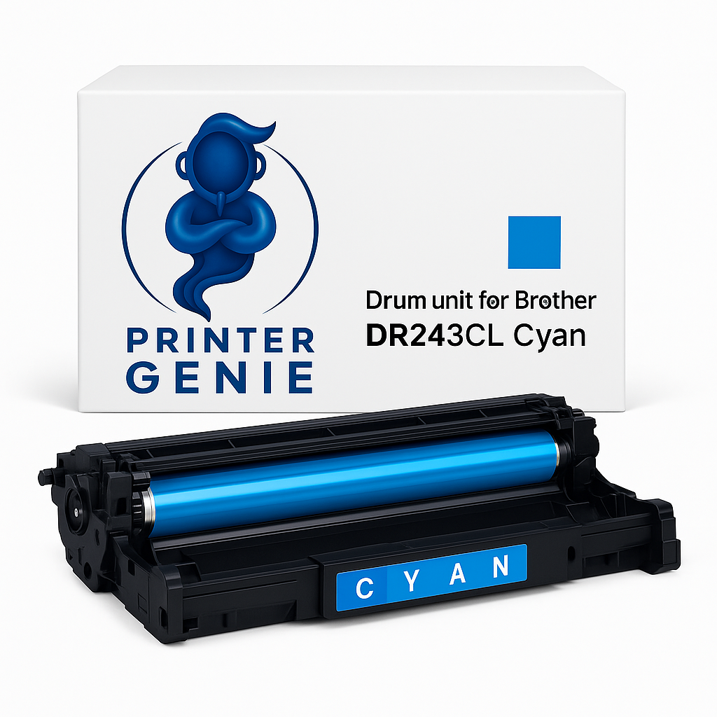Printer Genie Drum Unit for Brother DR243CL Cyan (18k Yield) – Easy Install Support Available