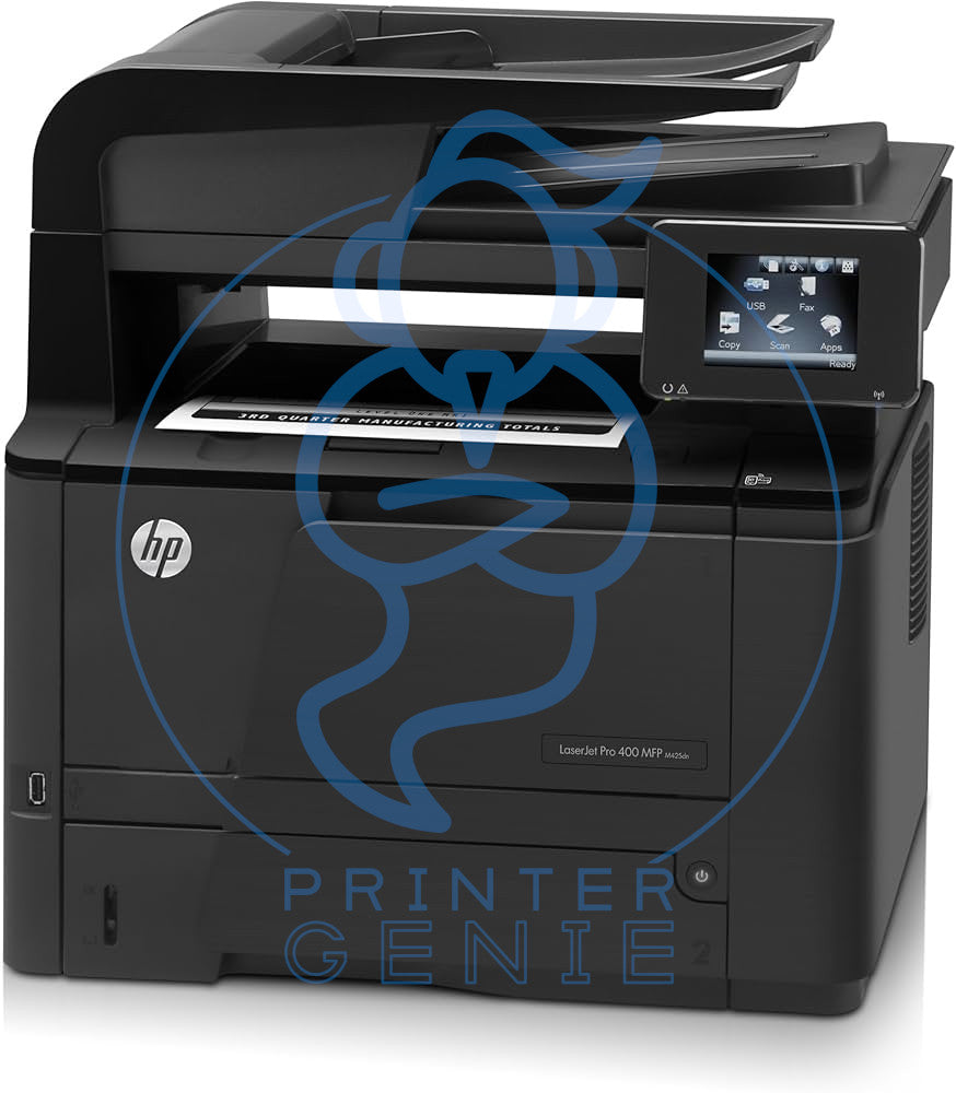HP Laserjet Pro 400 M425dn A4 Mono Multifunction Laser Refurbished - Printer Genie Ltd