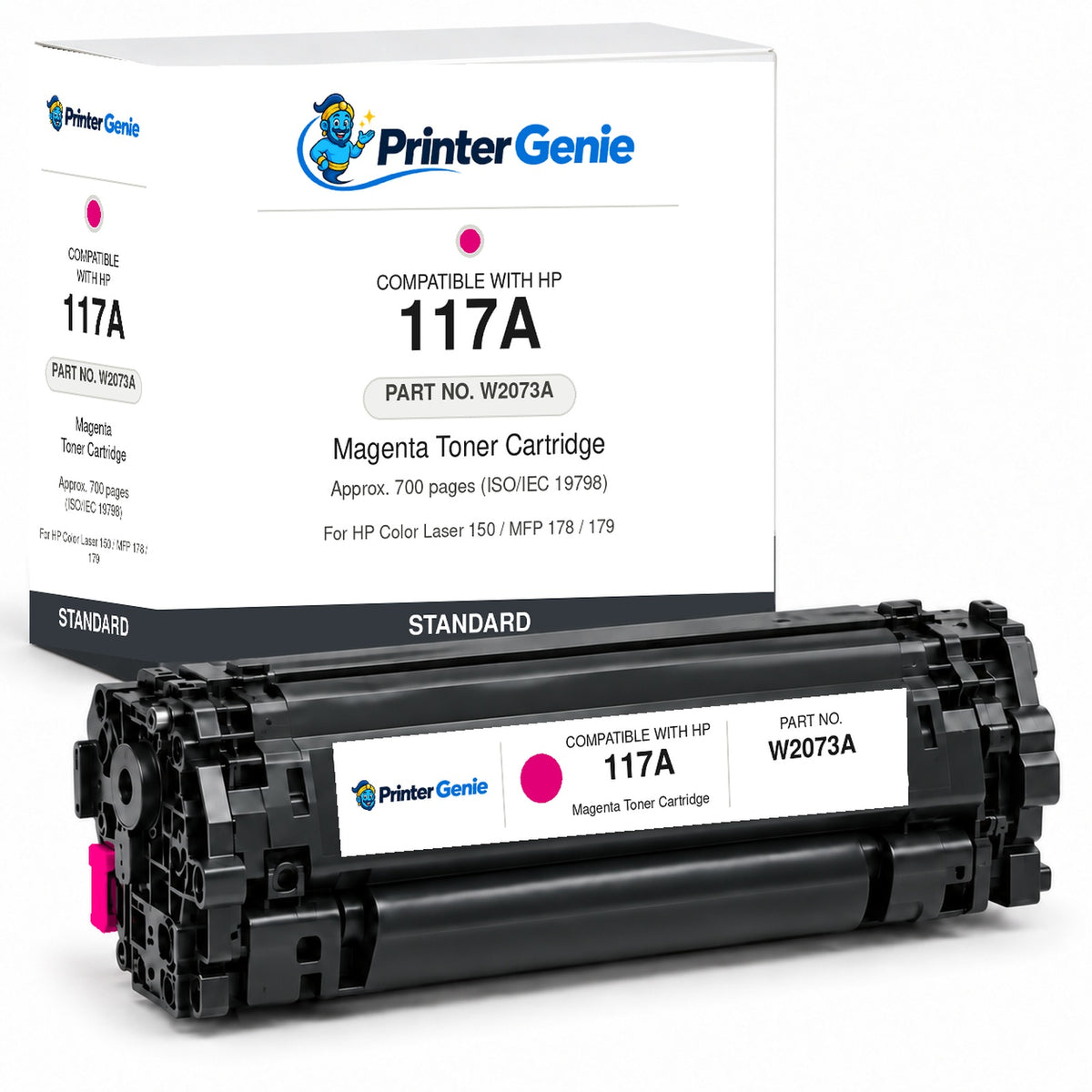 Compatible HP 117A Magenta Toner Cartridge (700 Pages) W2073A
