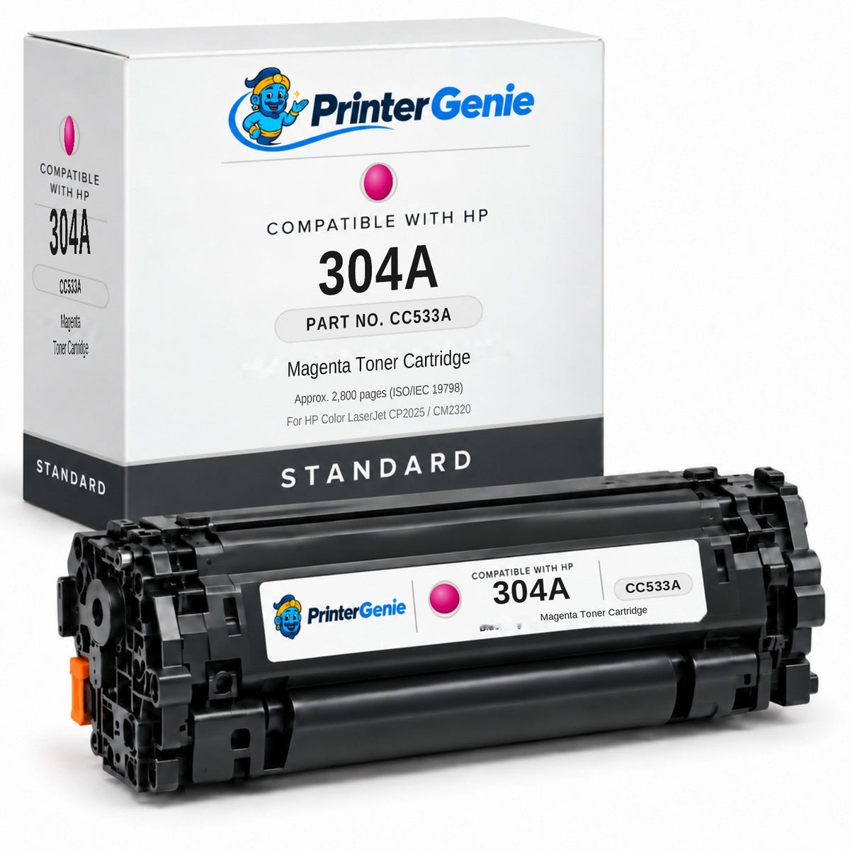 Compatible HP 304A Magenta Toner Cartridge (CC533A)