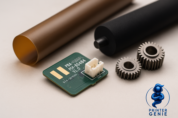 Fuser Spare Parts – Films/Sleeves, Pressure Rollers, Reset Chips & Gears - Printer Genie Ltd