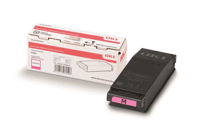 OKI C650 OEM magenta toner cartridge 09006128