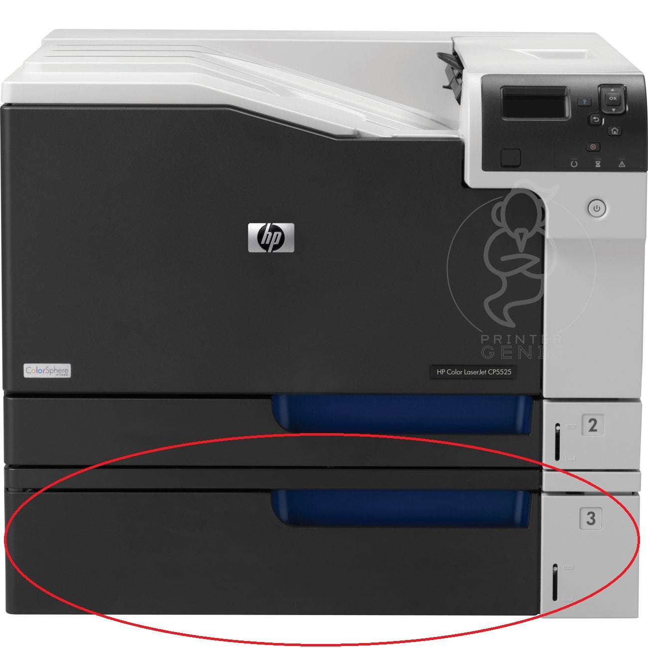 HP 500 Sheet Extra Paper Tray CE860A for HP CP5225 CP5525 M750 M775 Refurbished - Printer Genie Ltd