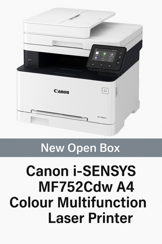Canon MF752Cdw A4 Colour Laser MFP – 33ppm, Duplex, Wi-Fi, Scan Copy Print, Includes Toner – New Open Box
