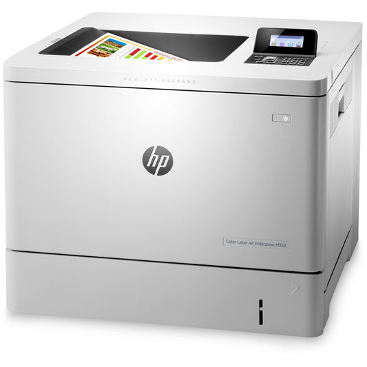 HP Colour LaserJet Enterprise M553dn A4 Colour Laser Printer Refurbished - Printer Genie Ltd