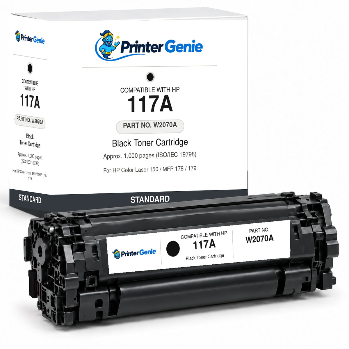 Compatible HP 117A Black Toner Cartridge (1,000 Pages) W2070A