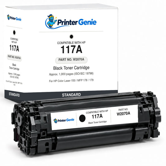 Compatible HP 117A Black Toner Cartridge (1,000 Pages) W2070A