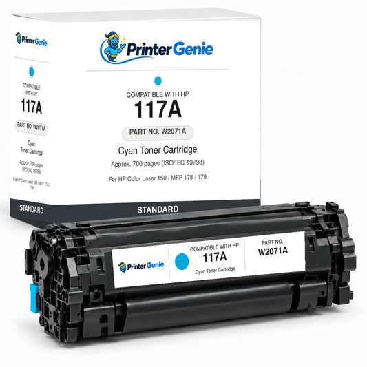 Compatible HP 117A Cyan Toner Cartridge (700 Pages) W2071A