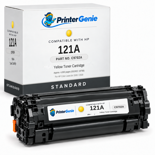 Compatible HP 121A Yellow Toner Cartridge (4,000 Pages) C9702A