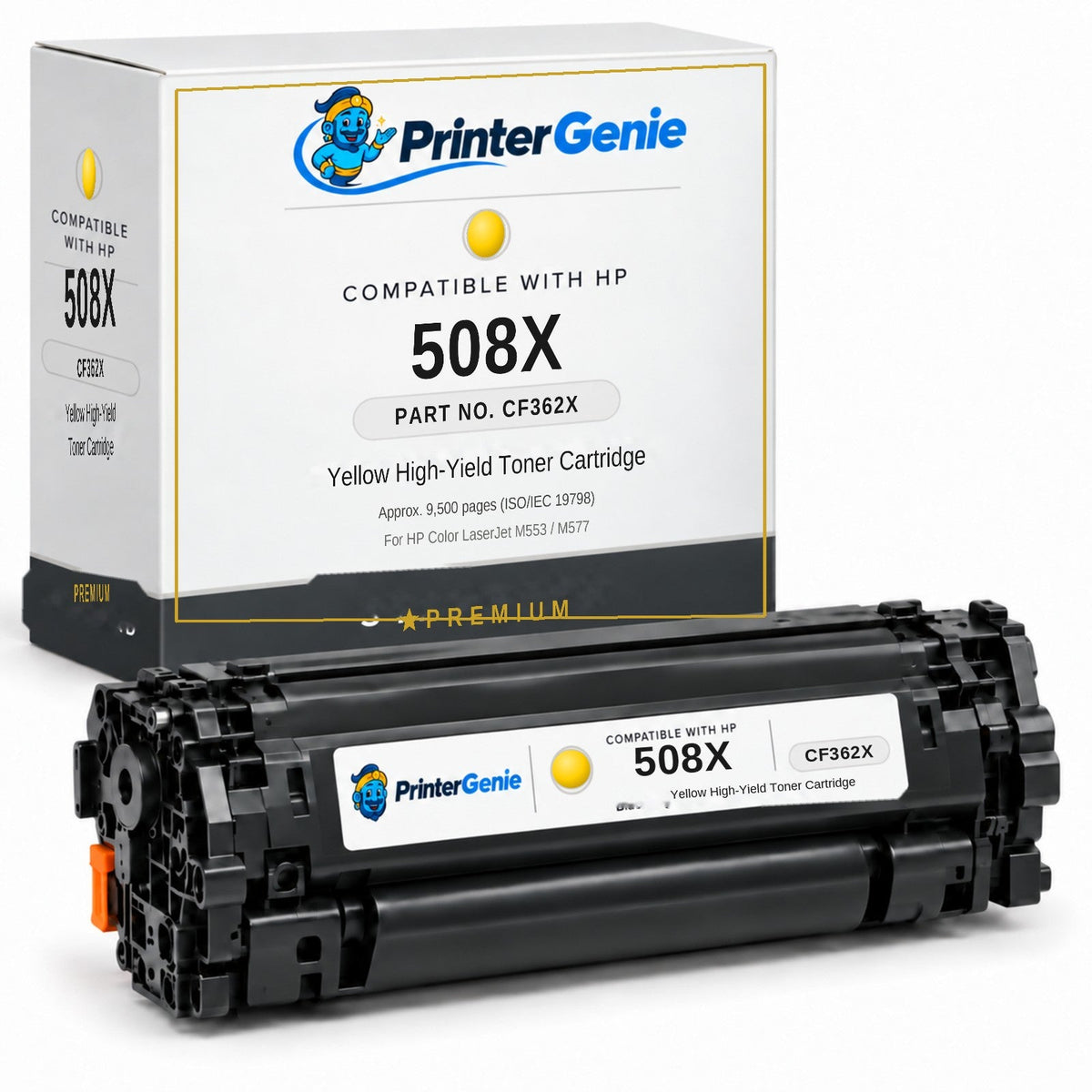 Premium Compatible HP 508X Yellow Toner Cartridge (CF362X)